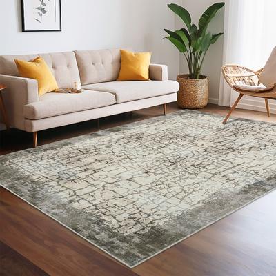Garvee Modern Abstract Crackle Texture Area Rug