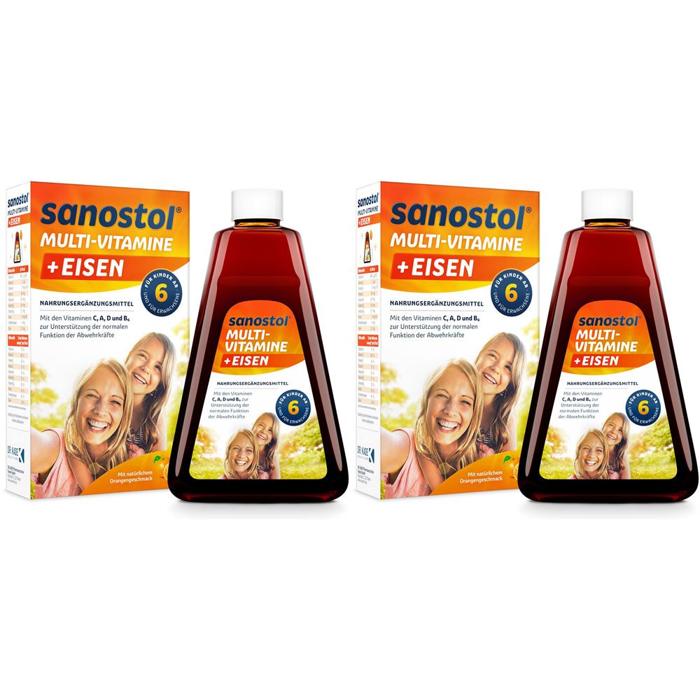 2x Sanostol plus Eisen Saft 2x460 ml
