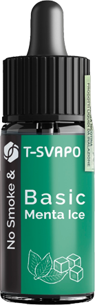 T-Svapo Basic Menta Ice No Smoke & Aroma Concentrato 10ml Tabacco Menta Ghiaccio