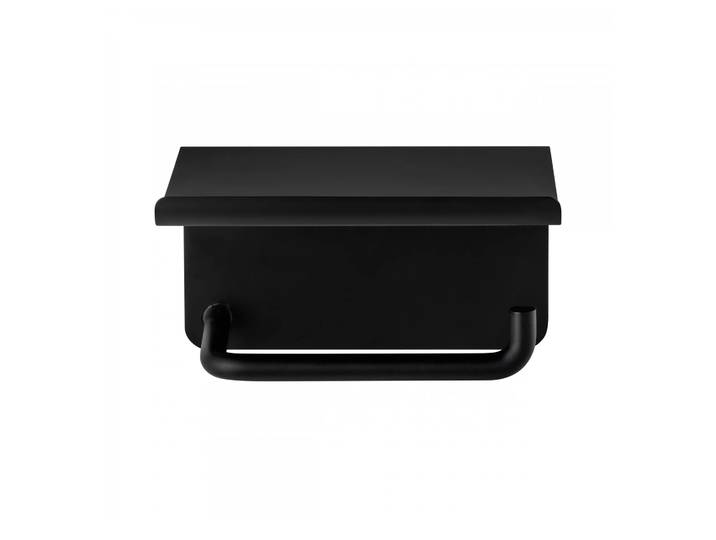 blomus Support pour papier toilette avec étagère Modo Black