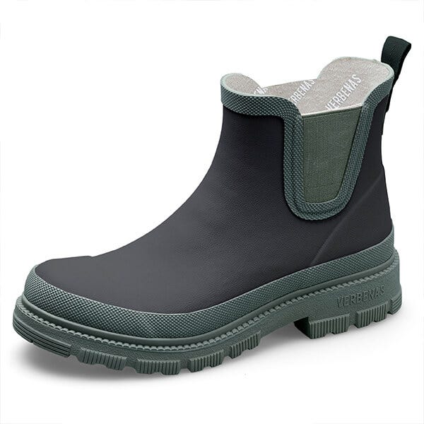Verbenas Lua Mate Wellies Black Kaki