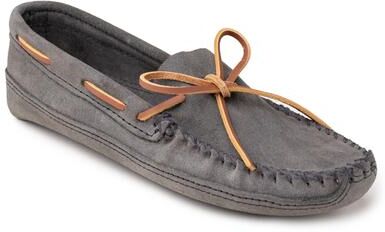 Minnetonka Double Bottom Softsole - Mens 13 Grey Slipper Medium