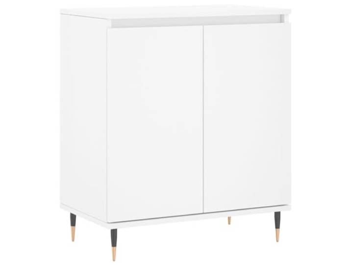 HGFDVCMR Sideboard Weiß 60x35x70 cm Kommode mit Eisenbeinen Kompakte Anrichte für Wohnzimmer und Flur mit stabiler Konstruktion, reichlich Stauraum und pflegeleichten Platten.