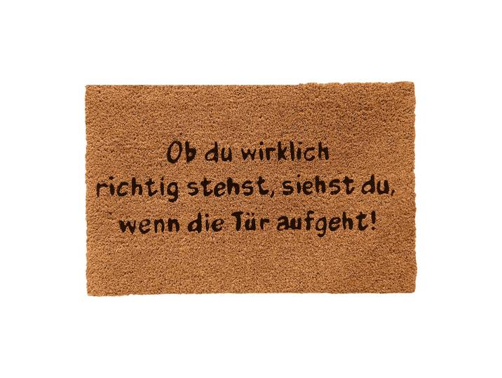 Fussmatte Ob du wirklich richtig stehst Hellbraun-Schwarz