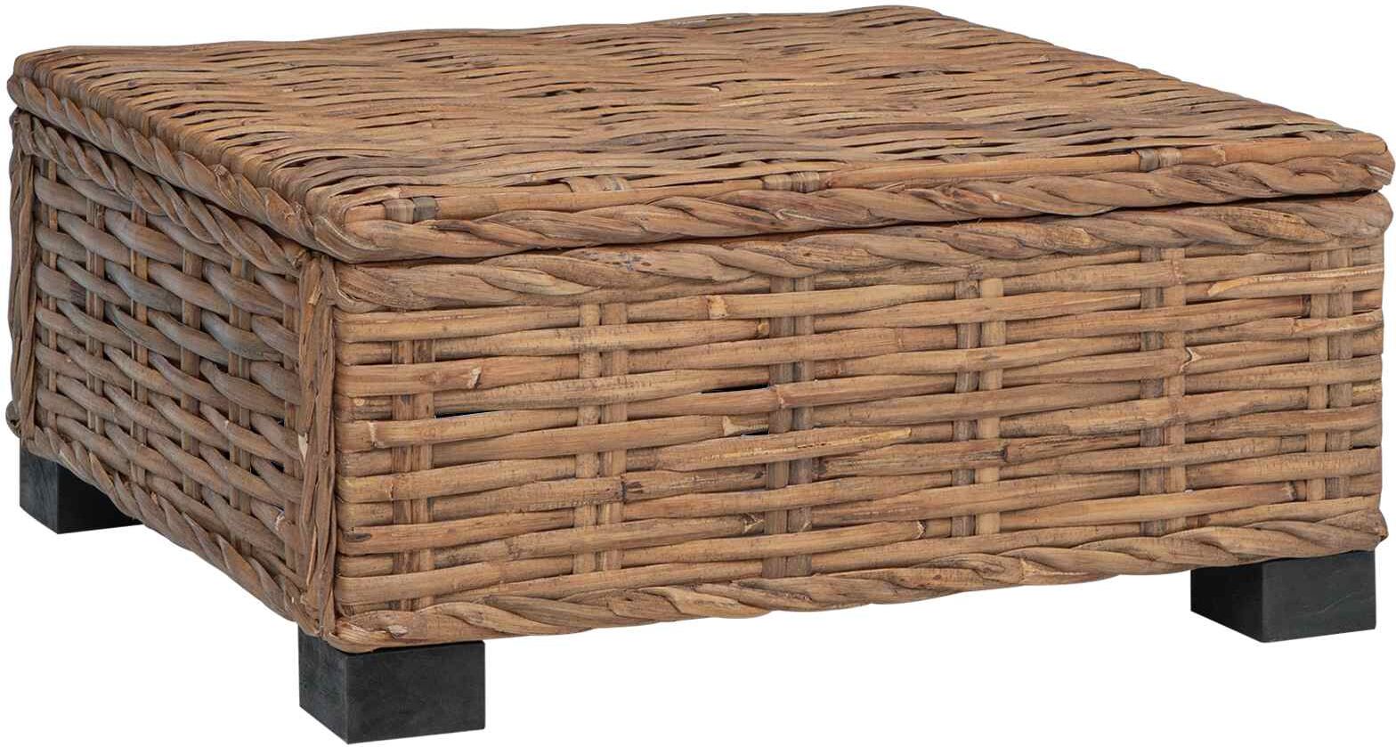 vidaXL Table basse GENDT Rotin naturel Naturel 67 x 60 x 30 cm