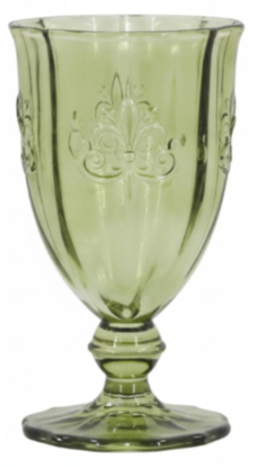 Chic Antique Saint-Émilion wijnglas in shabby chic stijl, groen