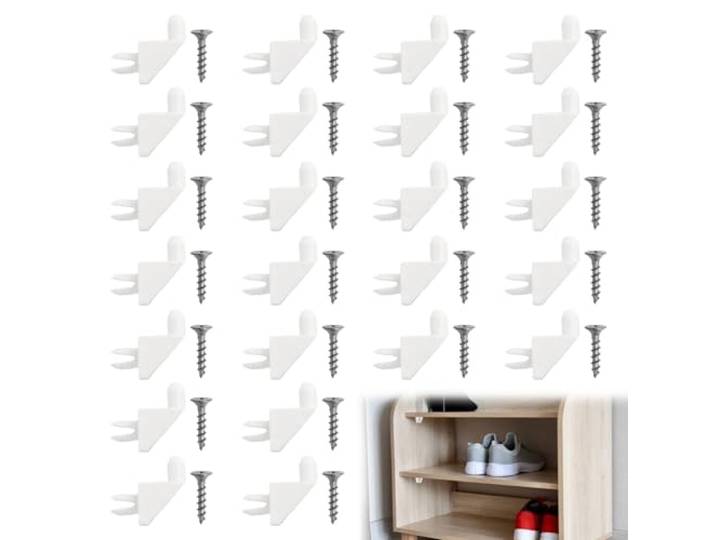 24 Pièces Support Etagère\,Taquet Etagere101558 Compatible avec IKEA PAX KOMPLEMENT\,Rechange Taquet étagère Fixation\,Supports de Tablette pour Armoire\, Blancs