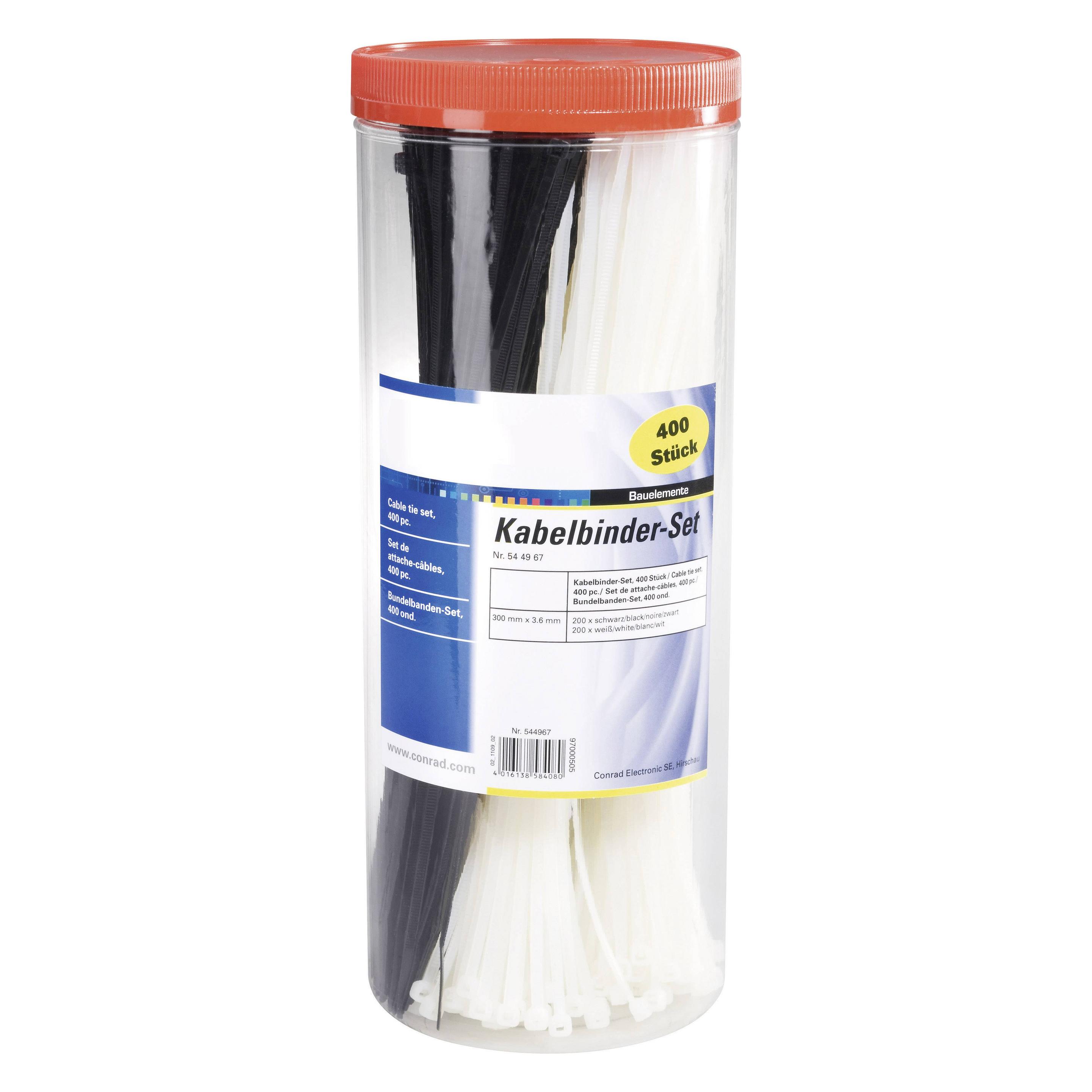 Tru Components Kabelbindersortiment, 1000tlg (Kunststoffkabelbinder, 200 mm, 1000 Stk.) (1566535)