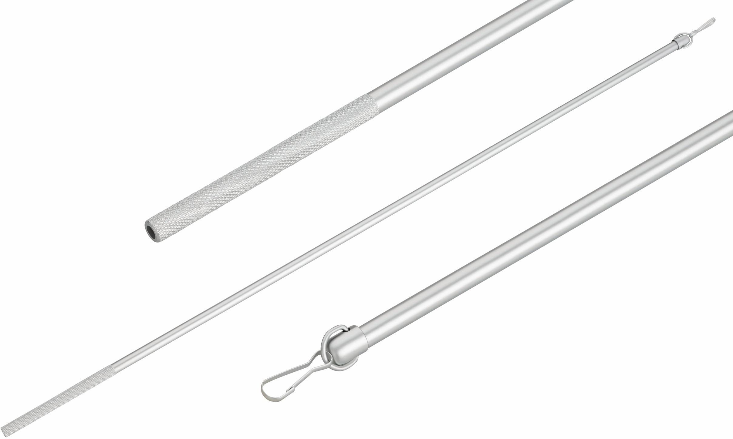 Schleuderstab GOOD LIFE "Prim" Gr. 3, silber (silberfarben), L:125cm Ø:1cm, Schleuderstäbe, Schleuderstab, für Vorhänge