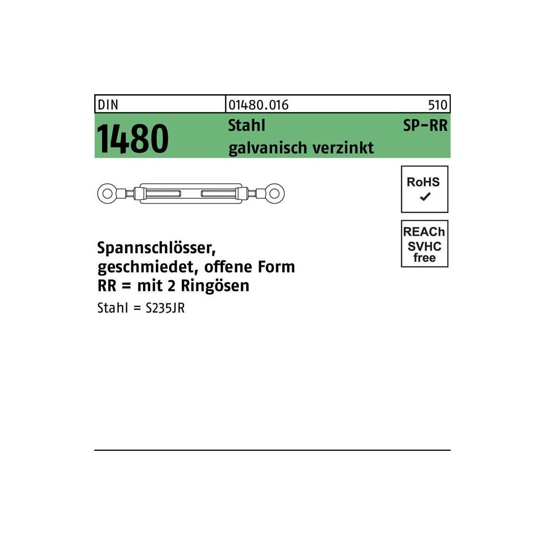 Sandisk DIN 148 Spannschlösser Stahl SP RR M 16 galvanisch v (014800160160000)