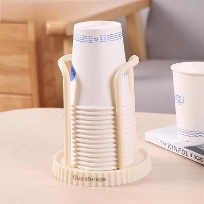 Inspired Finds Desktop Disposable Paper Cup Storage Rack Compact Holder For Living Room & Dining Room light Yellow