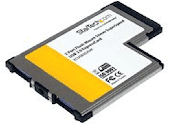 StarTech.com 2 Port Flush Mount ExpressCard 54mm SuperSpeed USB