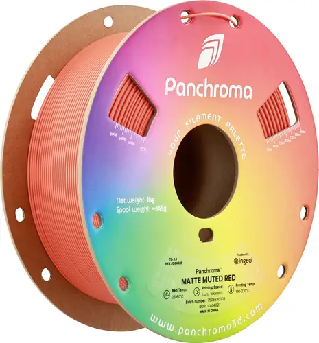 Polymaker CA04027 Panchroma Matte Filament PLA Matt, geringerer Kunststoffgehalt 1.75 mm 1000 g Muted Red, Rot 1 St.
