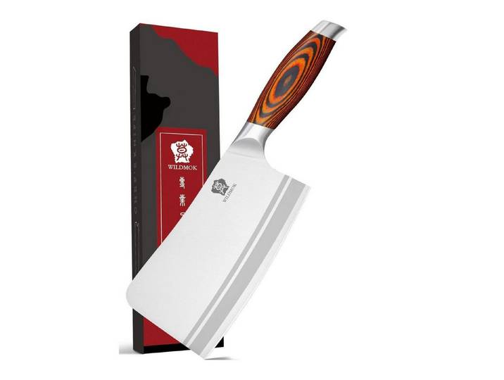 LuxusKollektion Hackmesser Hackmesser Deutschem Stahl 18cm Pakkaholz Griff