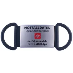 Notfall-ID Notfall Tag Silikon Schwarz 1 St