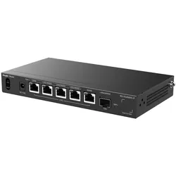 Ruijie RG-EG406XS-P 5-Port (4 PoE/PoE+) 2,5G Cloud Managed Router, Router, Schwarz