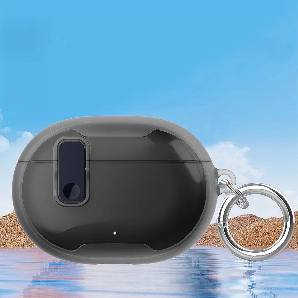 INF TPU-Schutzhülle kompatibel mit Beats Studio Buds / Buds+ mit galvanischer Verriegelung Transparent+Schwarz