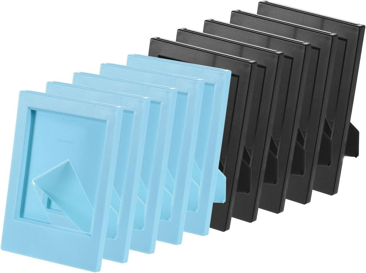 Set van 10 mini fotolijstjes in multicolor voor decoratieve presentatie