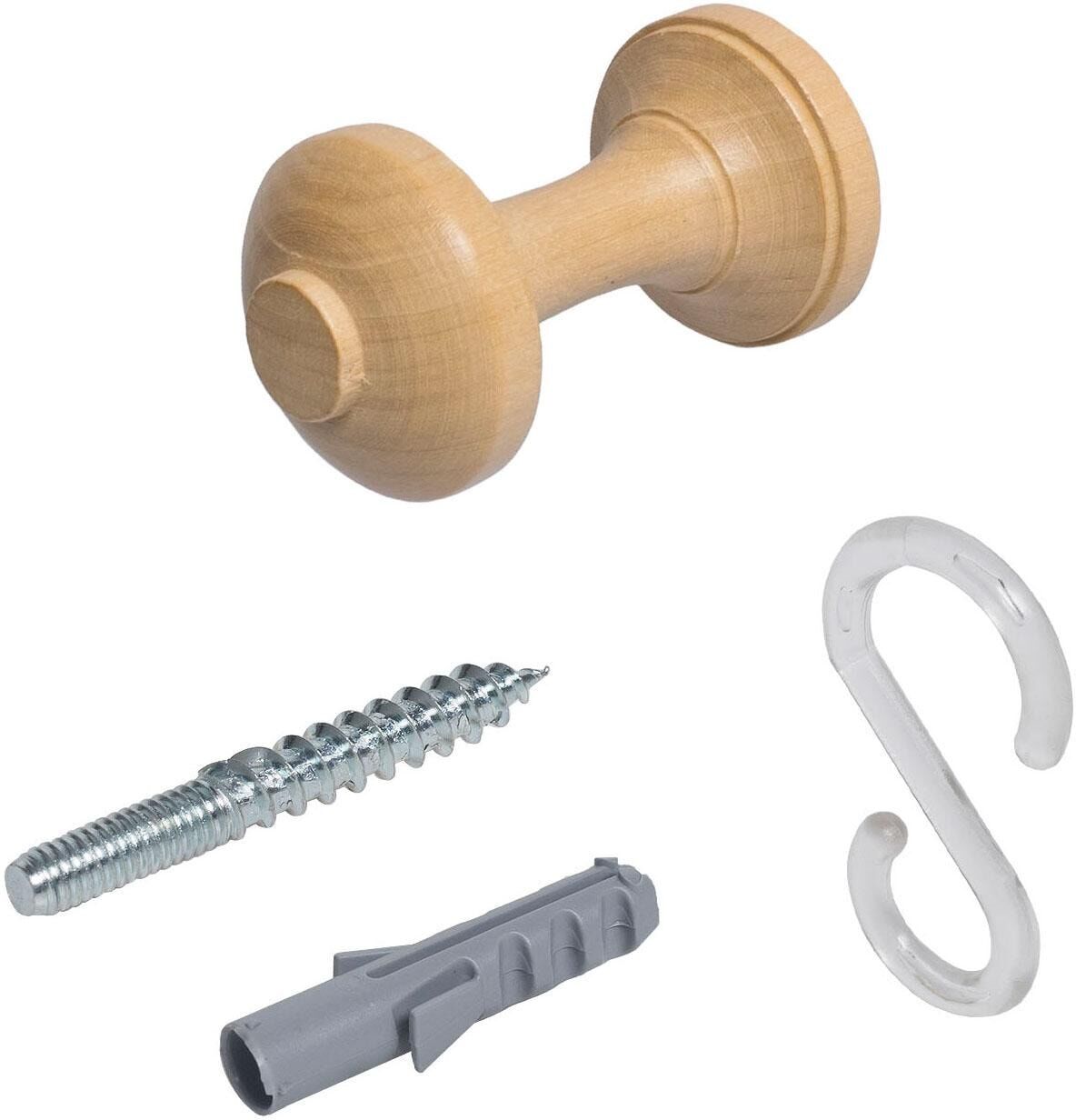 Raffhalter LIEDECO, beige (natur), Materialmix, Raffhalter, Raffhalter, Schalhalter 7 cm natur Einheitsgröße