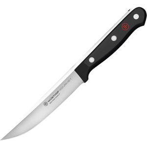 Wüsthof Steakmesser Gourmet 1125060601, 6 Stück, 12 cm Edelstahlklinge mit glattem Schliff, Kunststoffgriff