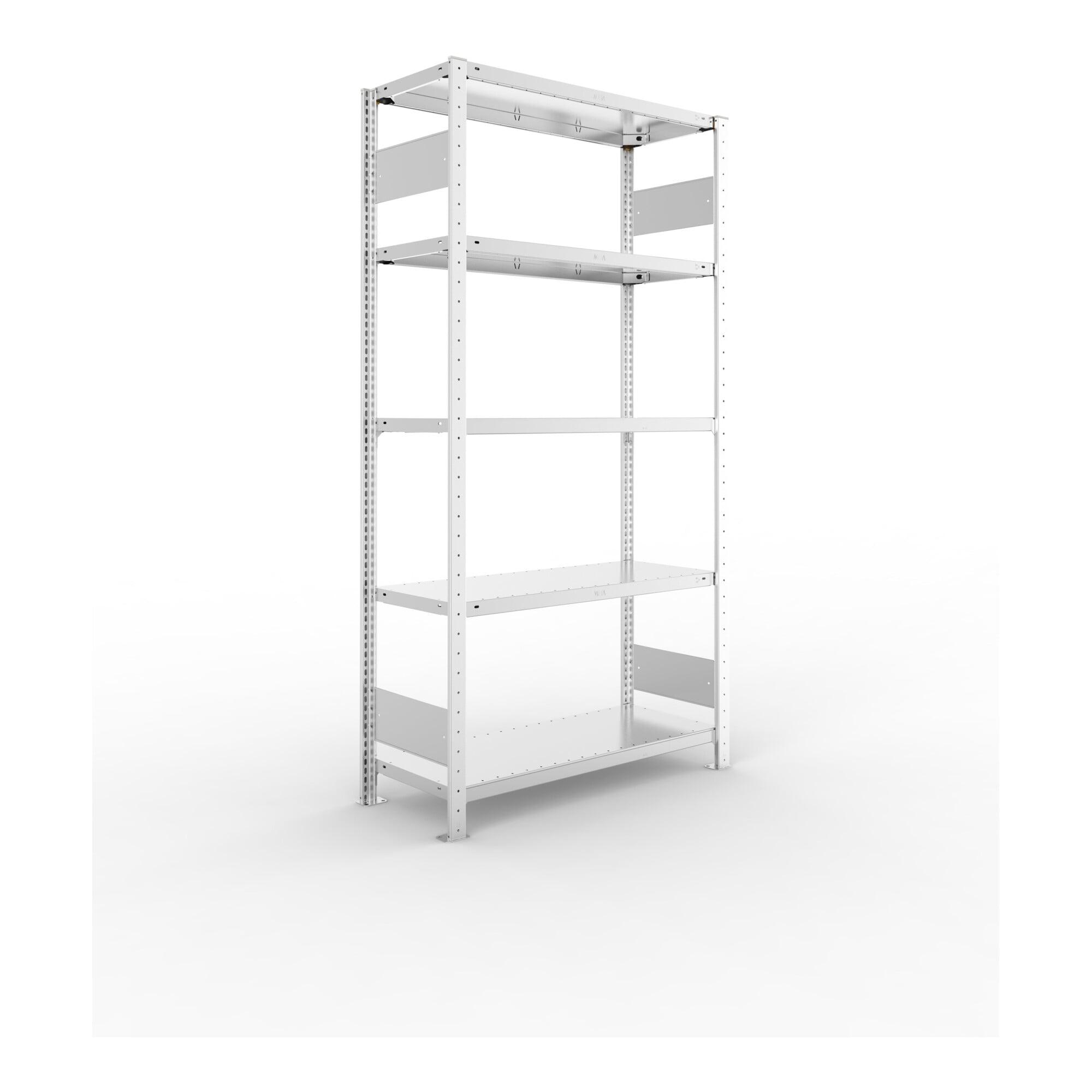 META S3 CLIP150 Fachbodenregal 2000x1000x400 mm, mit 5 Fachböden, beidseitige Bedienung, verzinkt (200185362)