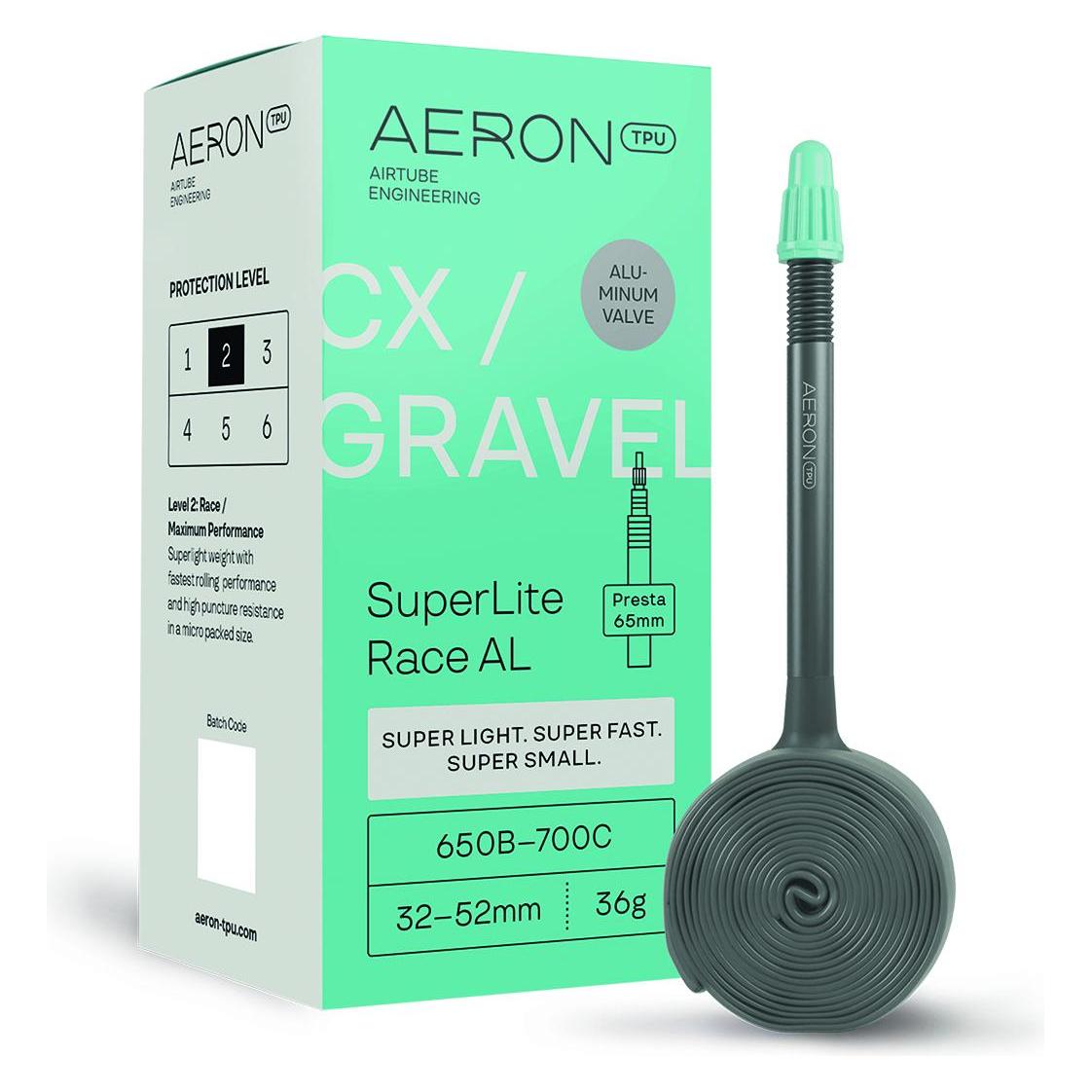 Aeron Schlauch mit Prestaventil (Presta (SV), 28", 65 mm) (33310003)