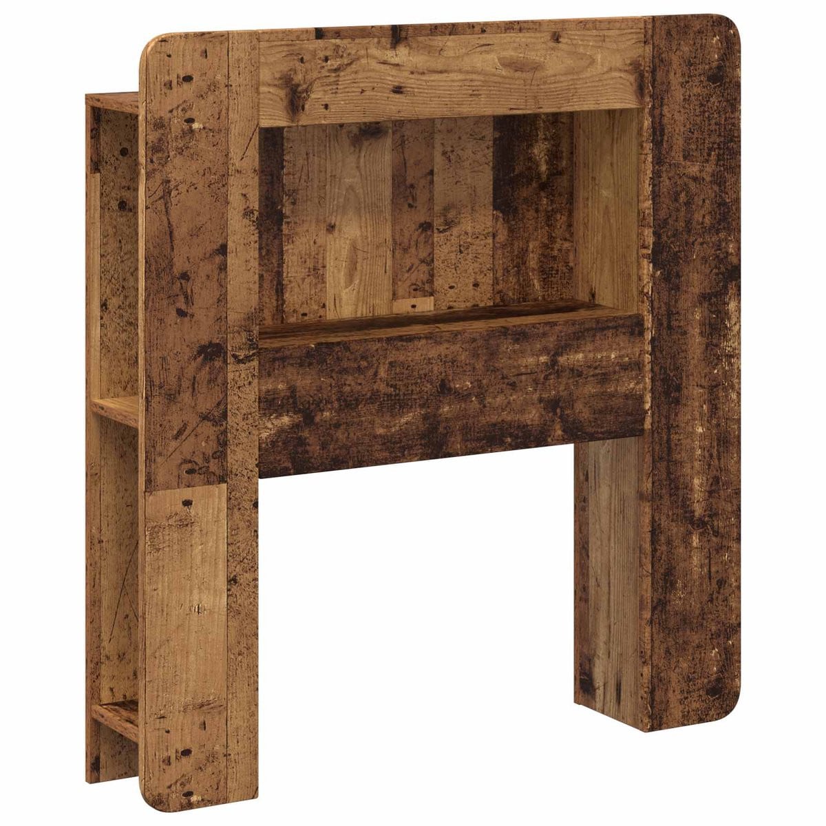 vidaXL Hoofdeinde met kast voor opslag in oud hout en geconstrueerd hout