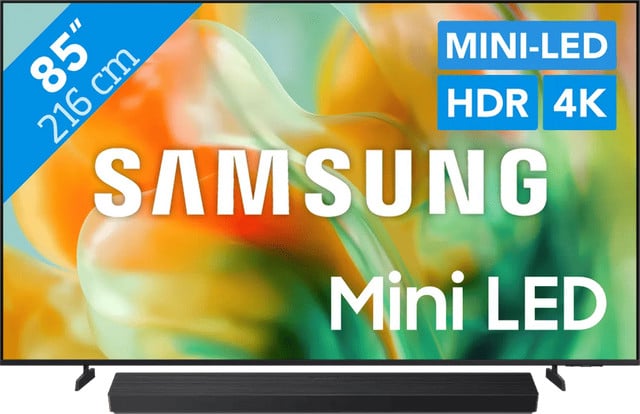 Samsung Mini-LED 85 inch M80H (2026) met Samsung HW-QS90H (2026) Soundbar