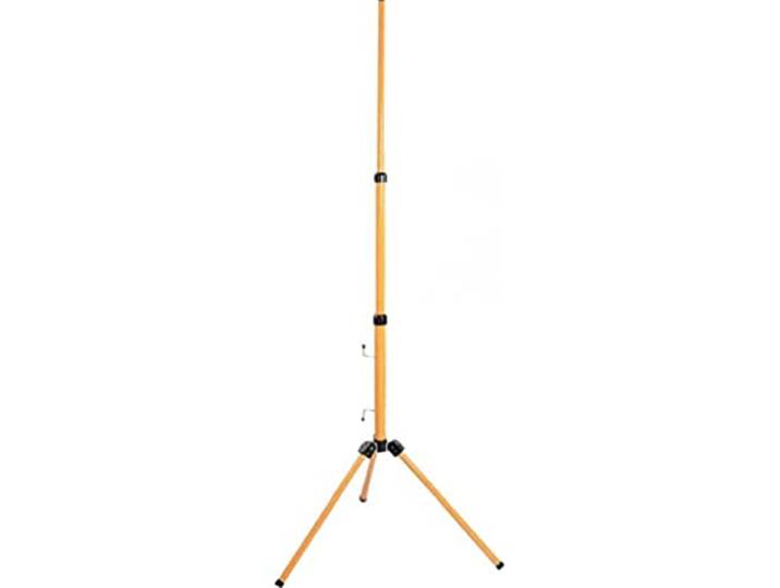 as - Schwabe Trépied pour projecteurs à LED/projecteurs halogènes sans barre transversale - fixation de projecteurs de chantier - Hauteur réglable jusqu’à 1\,80 m - Jaune I 46650