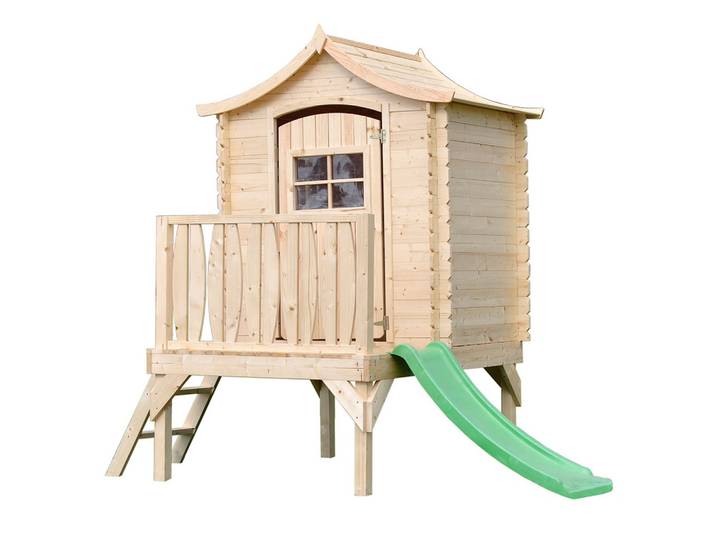 STELZENHAUS mit rutsche aus Holz - B175xL146xH212 cm/1,1m2 - M550A