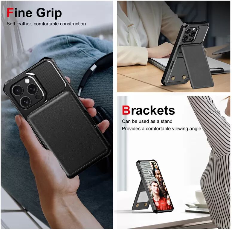 INF Google Pixel 8 Pro Hülle, PU Leder Wallet Case mit Kartenhalter und Ständer