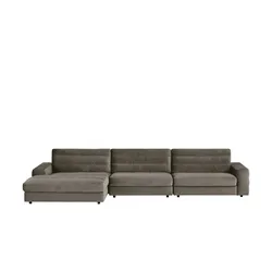 Ecksofa Samt  Scarlatti ¦ grau ¦ Maße (cm): B: 416 H: 83 T: 205.0