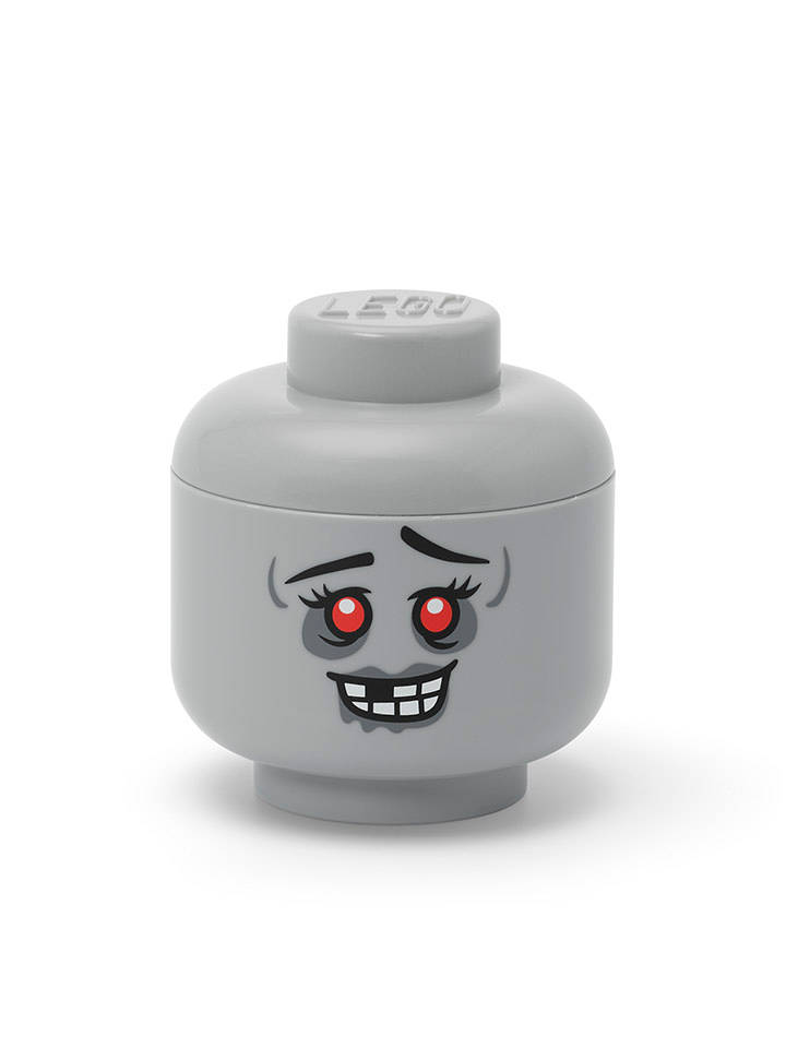 LEGO Aufbewahrungsbox "Zombie" in Hellgrau - (H)11,5 x Ø 10,2 cm - onesize