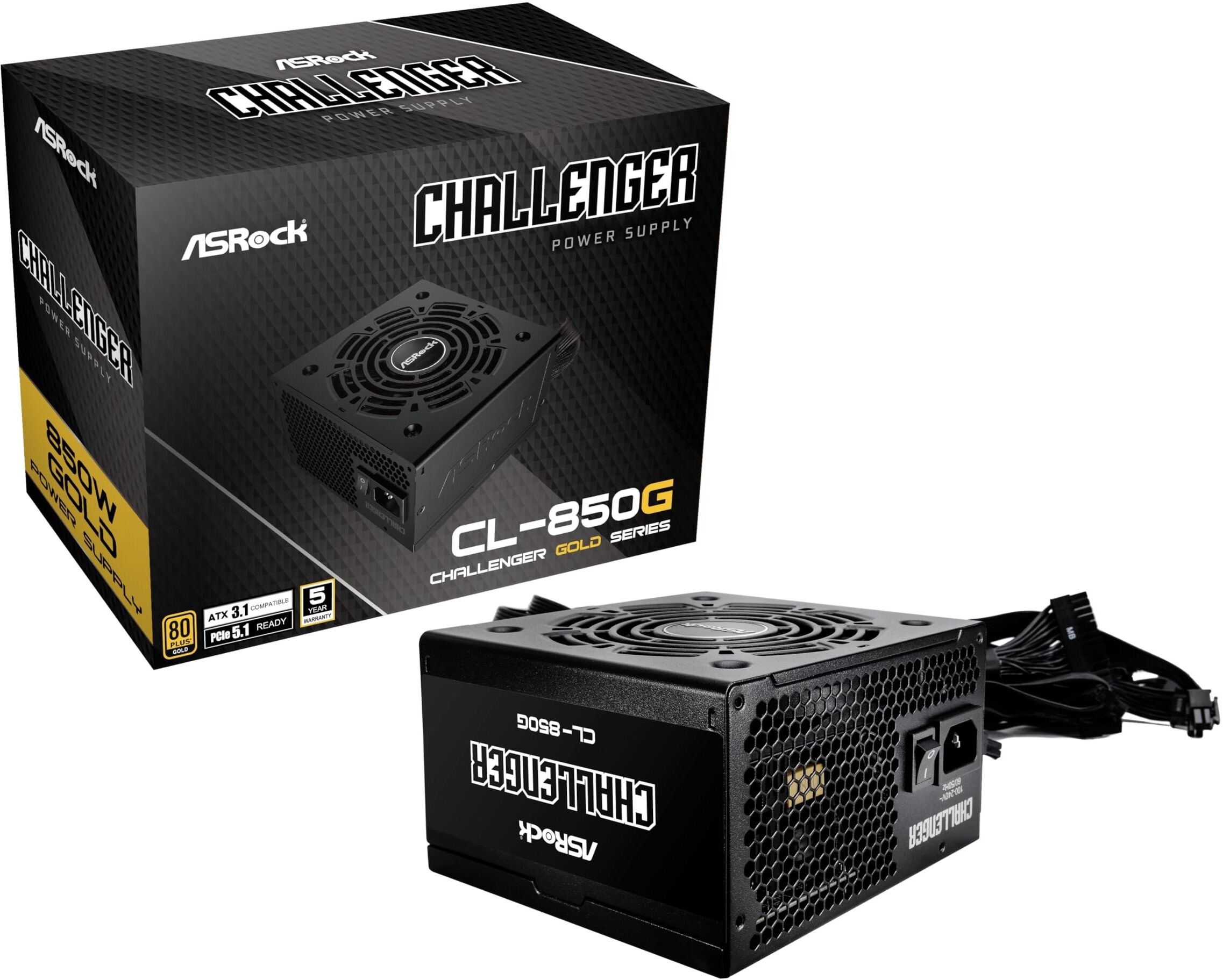 ASRock Challenger CL-850G 850W 80 PLUS Gold Fully Wired ATX 3.1 PSU