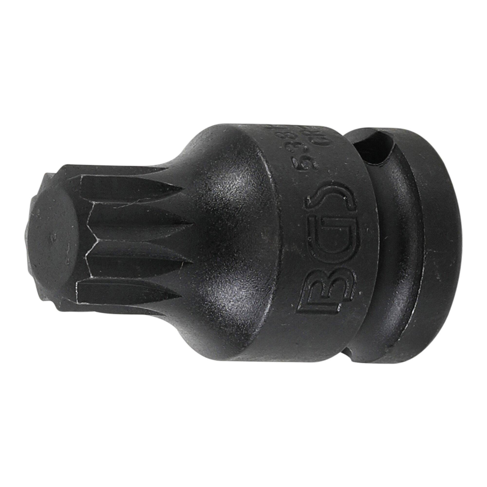 BGS Kraft-Bit-Einsatz 5381-M16, Antrieb Innenvierkant 12,5 mm (1/2"), Innenvielzahn (für XZN) M16 ; BGS technic)