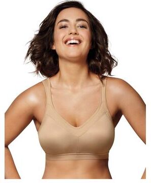 Plus Size Women's 18 Hour Active Breathable Comfort Wirefree Bra by Playtex in Nude (Size 46 DDD)