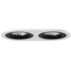 Brumberg 45021550 Einbaumodul oval, weiss struktur / schwarz struktur, L x B: 175 x 92 mm, Decken