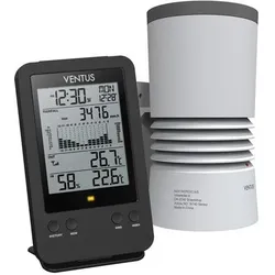 Ventus Rain gauge W140, Wetterstation, Schwarz