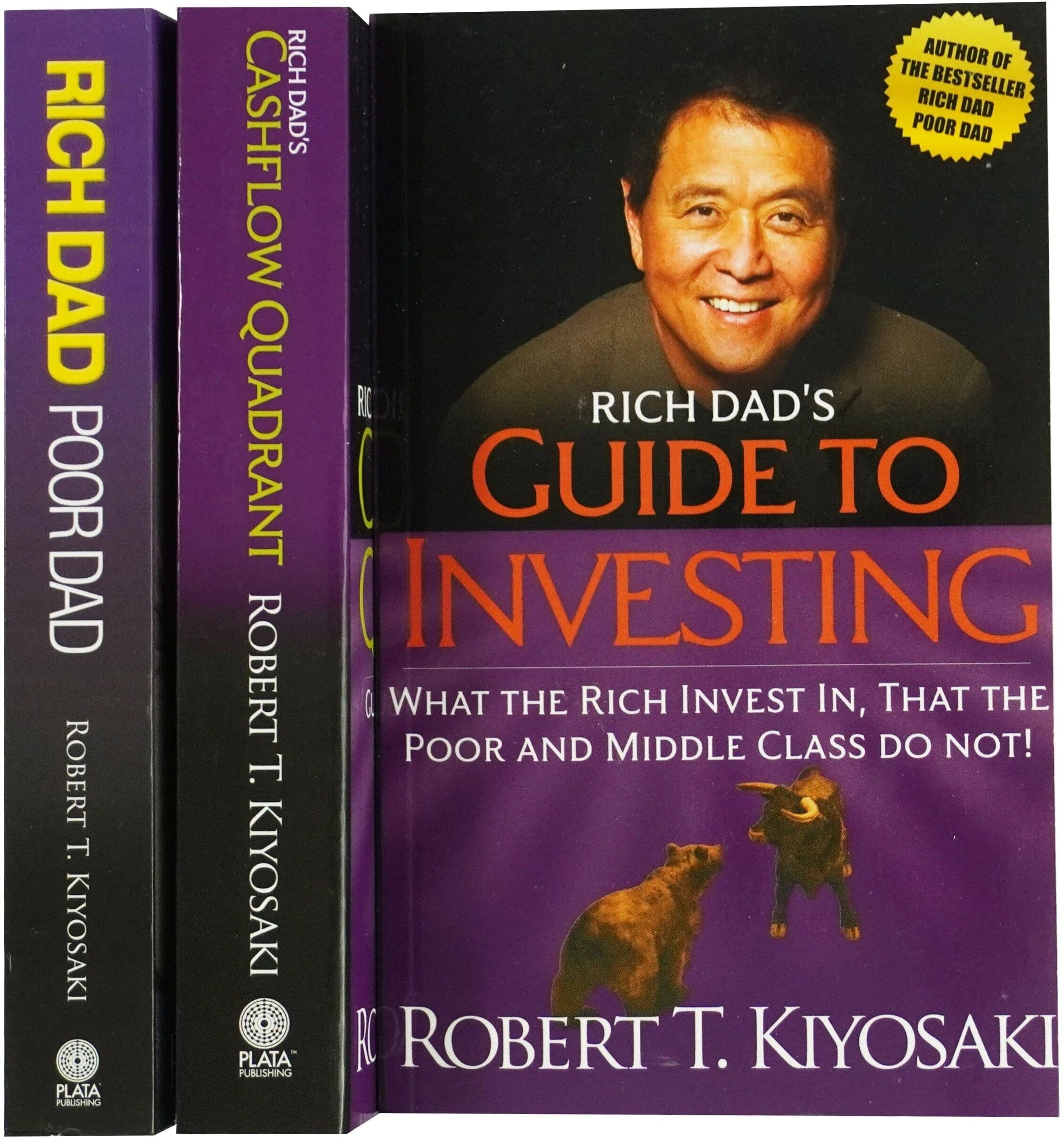 Plata Publishing Robert T. Kiyosaki Classics 3 Books Collection Box Set (Rich Dad Poor Dad, Cashflow Quadrant, Guide to Investing)