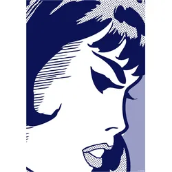 Bild KOMAR "Agent Black Widow", blau (farbe bild(er): blau), B:30cm H:40cm, Holz, Papier, Bilder, Bild, Wandbild zur Dekoration im Kinderzimmer - ohne Rahmen