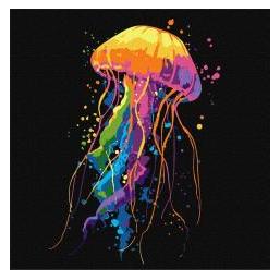 Ideyka Malen nach Zahlen - Bunte Quallen 30x30cm (69930165)