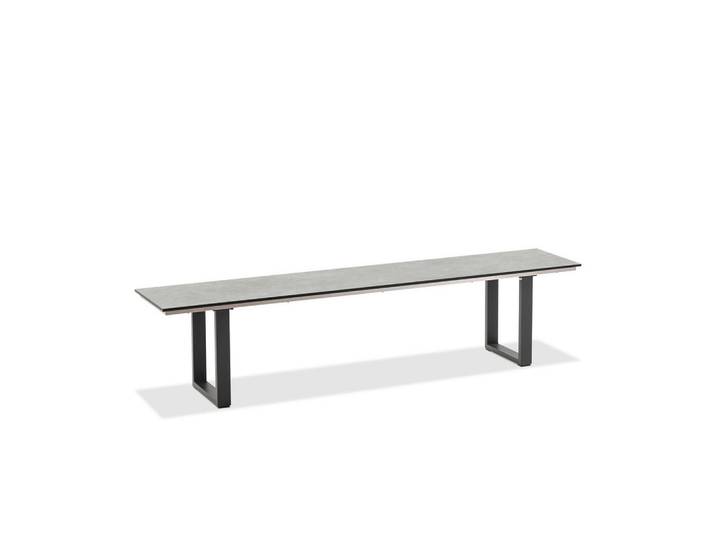 Niehoff Garden Gartenbank, Grau, Metall, 200x46x40 cm, Gartenmöbel, Gartenbank