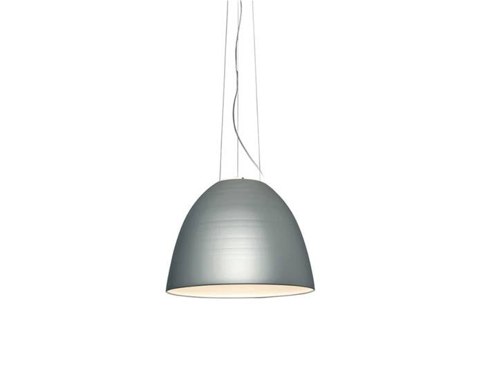 ARTEMIDE lampe à suspension NUR (gris aluminium avec coupole anti-éblouissement - Aluminium, Verre)