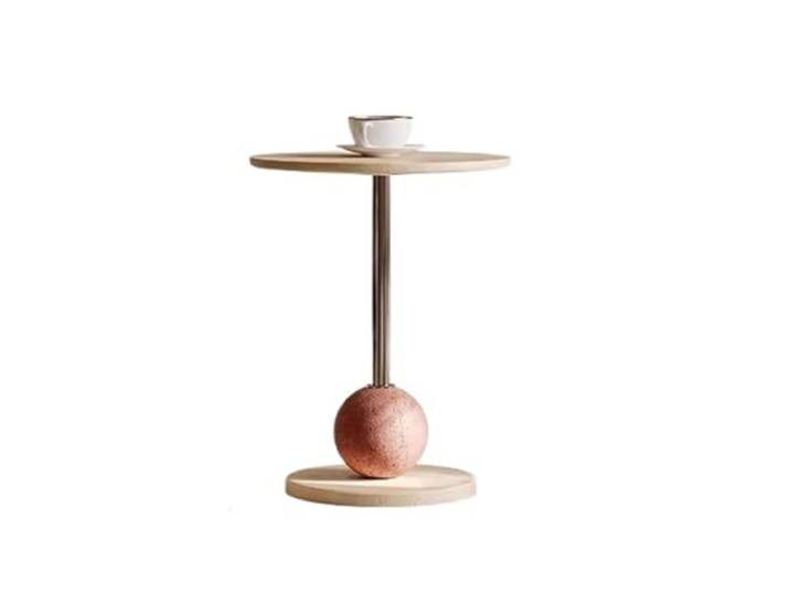 YCCHAH Sofatisch Kreativer Travertin-Seitentisch for Schlafzimmer, Kleiner Nachttisch, Balkon, Freizeit, Tisch Wohnzimmer-Beistelltisch
