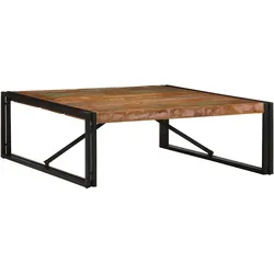 vidaXL Couchtisch Mehrfarbig 100x100x35 cm Altholz Massivholz