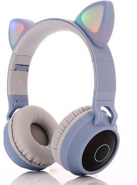 United Foldable Cat Ear Bluetooth Headphones With LED Lights And Mic a