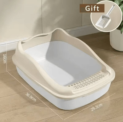 Inspire Picks Small Anti Splash Cat Litter Box Compact Pet Sandbox Toilet For Kittens & Cats white