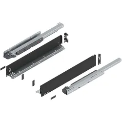 Blum, Schubladenauszüge, Legrabox pure H N 1 Paar 40kg 550mm Tip On Vollauszug carbonschwarz