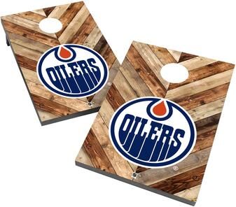 Skip's Garage Edmonton Oilers 2x4 NHL Cornhole Bag Toss