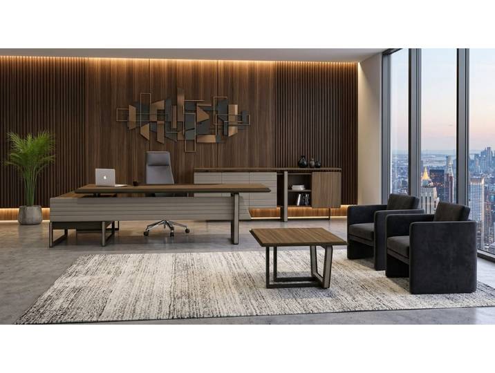 JVmoebel Schreibtisch Schickes Büro Set Schreibtisch Konsole Couchtisch funktional, Made in Europa